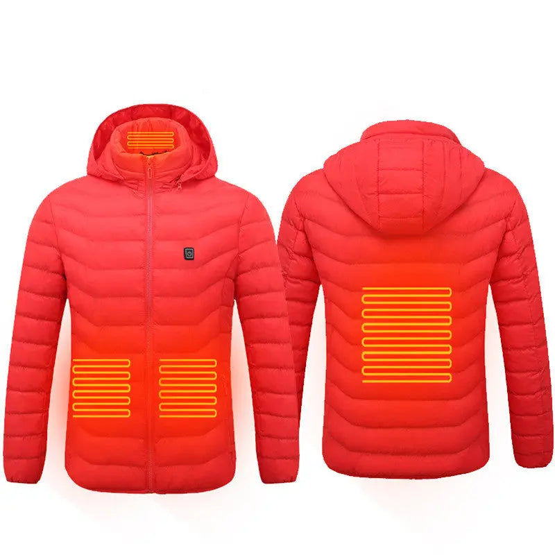 New Heated Jacket Coat USB Electric Jacket Cotton Coat Heater Thermal Clothing Heating Vest Men's Clothes Winter J&M Cheap Store