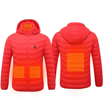 New Heated Jacket Coat USB Electric Jacket Cotton Coat Heater Thermal Clothing Heating Vest Men's Clothes Winter J&M Cheap Store