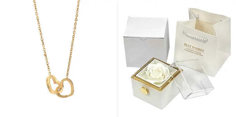 Rotating Soap Flower Rose Gift Box Creative Rotating Rose Jewelry Packaging Box Valentine's Day Gift For Women J&M Cheap Store