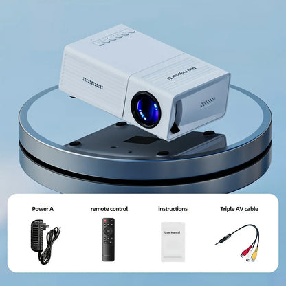 Portable Projector, Supporting 1080P, with USB Interface And Remote Control, Compatible with Smartphones/Tablets/Laptops/Tv Sticks/Usb Drives J&M Cheap Store