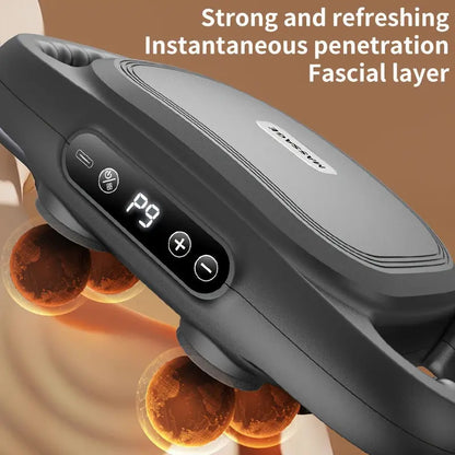 1pc Handheld Muscle Massage Gun with 6 Heads - USB Rechargeable, Professional Back & Body Relief for Men and Women - Perfect Holiday Gift for Christmas & Thanksgiving J&M Cheap Store