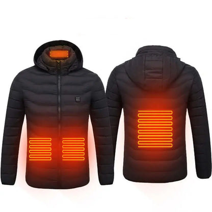 New Heated Jacket Coat USB Electric Jacket Cotton Coat Heater Thermal Clothing Heating Vest Men's Clothes Winter J&M Cheap Store