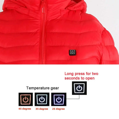 New Heated Jacket Coat USB Electric Jacket Cotton Coat Heater Thermal Clothing Heating Vest Men's Clothes Winter J&M Cheap Store