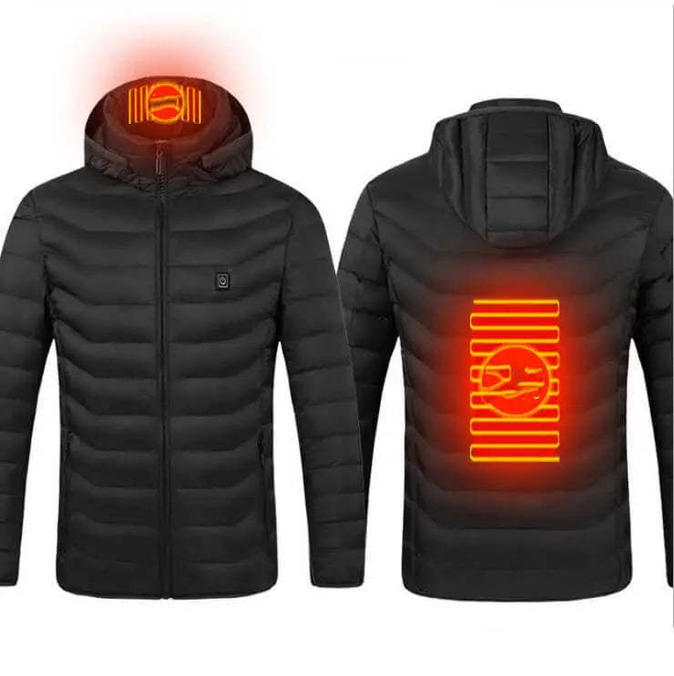 New Heated Jacket Coat USB Electric Jacket Cotton Coat Heater Thermal Clothing Heating Vest Men's Clothes Winter J&M Cheap Store