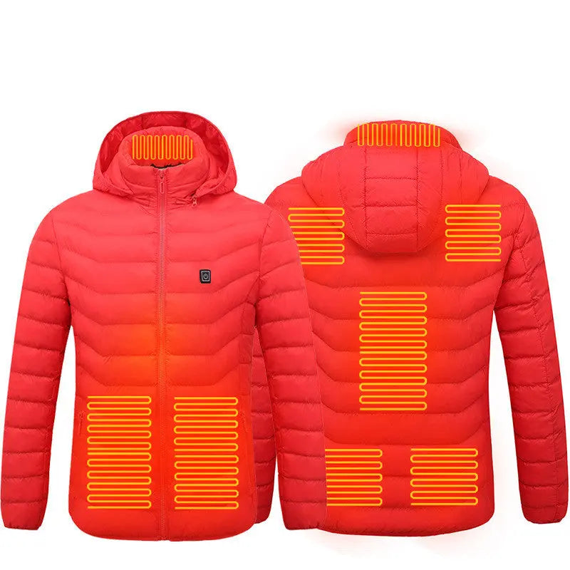 New Heated Jacket Coat USB Electric Jacket Cotton Coat Heater Thermal Clothing Heating Vest Men's Clothes Winter J&M Cheap Store