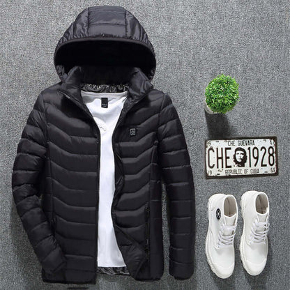 New Heated Jacket Coat USB Electric Jacket Cotton Coat Heater Thermal Clothing Heating Vest Men's Clothes Winter J&M Cheap Store