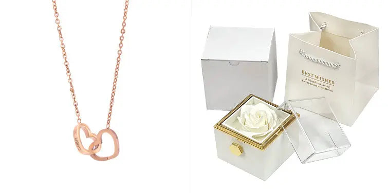 Rotating Soap Flower Rose Gift Box Creative Rotating Rose Jewelry Packaging Box Valentine's Day Gift For Women J&M Cheap Store