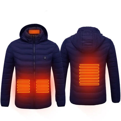 New Heated Jacket Coat USB Electric Jacket Cotton Coat Heater Thermal Clothing Heating Vest Men's Clothes Winter J&M Cheap Store