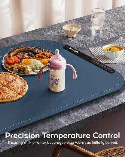 Willing 250W Food Warming Mat 3-Temperature Setting Home Food Warmer Portable Warming Trays For Stainless Steel Ceramic, Glass Enamelware - Navy Blue J&M Cheap Store