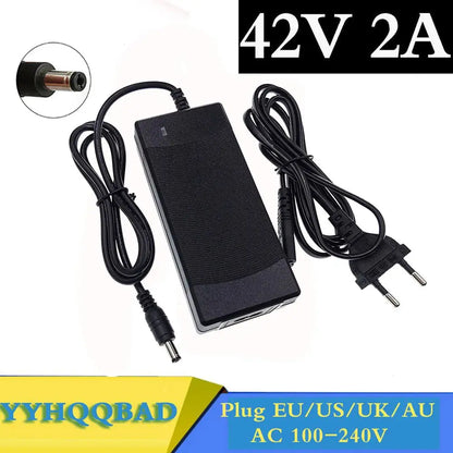 36V 2A battery charger Output 42V 2A Charger Input 100-240 VAC Lithium Li-ion Li-poly Charger For 10Series 36V Battery J&M Cheap Store