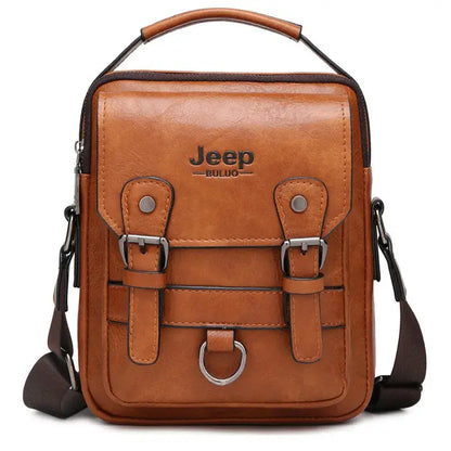 JEEP BULUO Multi-function Business Handbags Men New Man's Shoulder Bag Large Capacity Leather Messenger Bag Crossbody Big Brand J&M Cheap Store