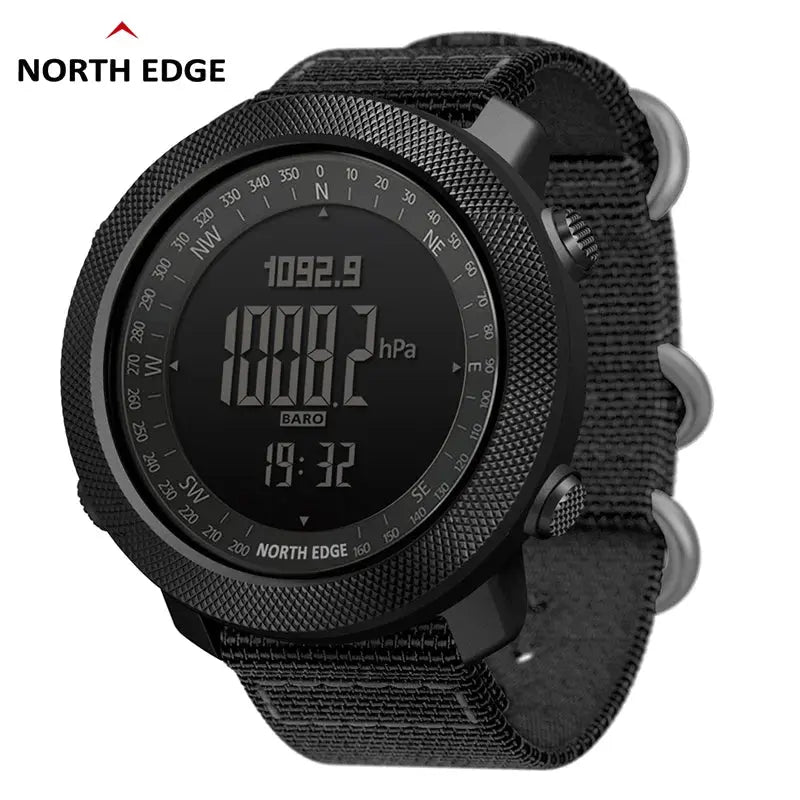 NORTH EDGE Men's sport Digital watch Hours Running Swimming Military Army watches Altimeter Barometer Compass waterproof 50m J&M Cheap Store