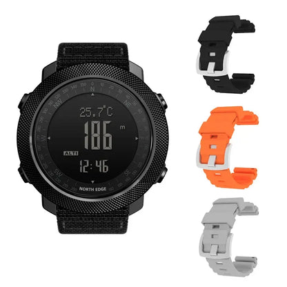 NORTH EDGE Men's sport Digital watch Hours Running Swimming Military Army watches Altimeter Barometer Compass waterproof 50m J&M Cheap Store