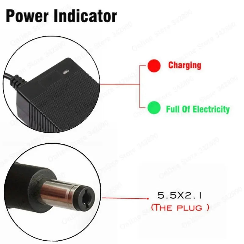 36V 2A battery charger Output 42V 2A Charger Input 100-240 VAC Lithium Li-ion Li-poly Charger For 10Series 36V Battery J&M Cheap Store