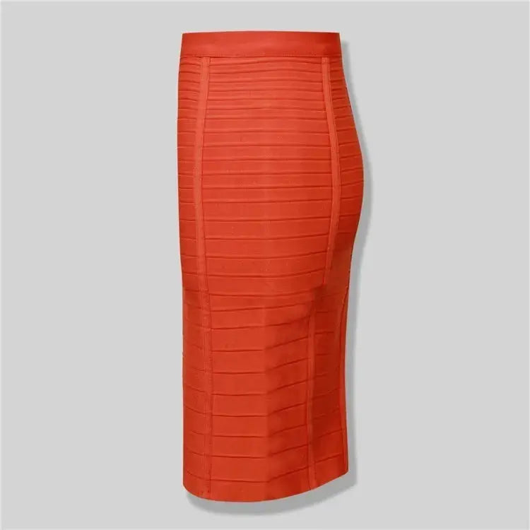 13 Colors Plus Size XL XXL 58cm Women Sexy Zipper Black Blue Orange Red Rayon Bandage Skirt 2024 Designer A Line Skirt Faldas - J&M Cheap Store