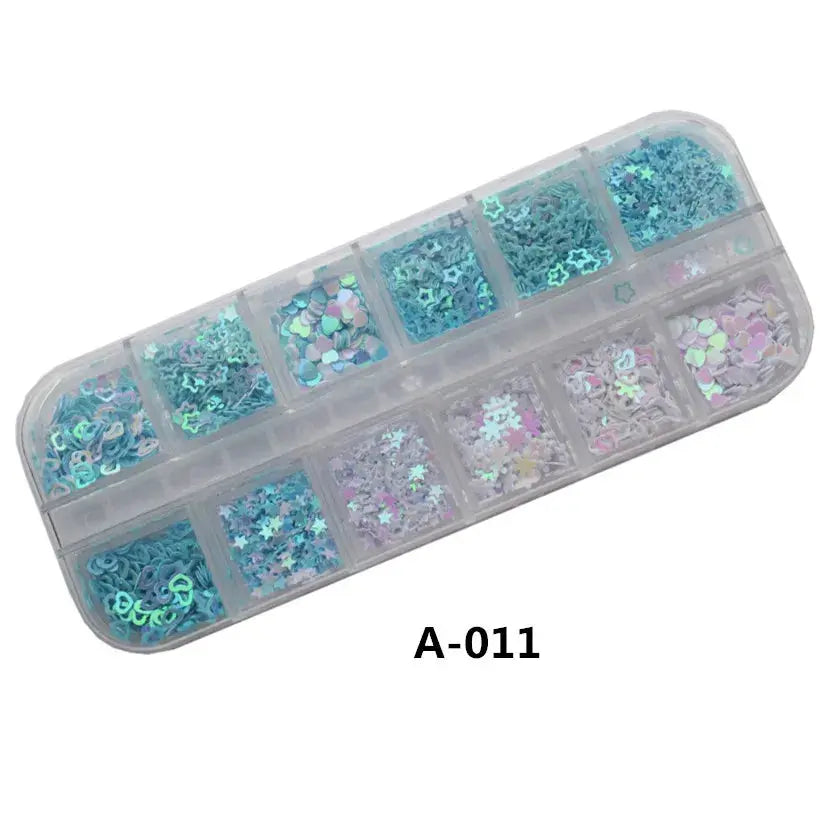 Pailletten Holographische Holo Liebe Stern Rosa Weiß Nagel Body Art Glitter Box Pailletten Nägel Paillette Flakes Dekoration Maniküre Werkzeuge J&M Cheap Store