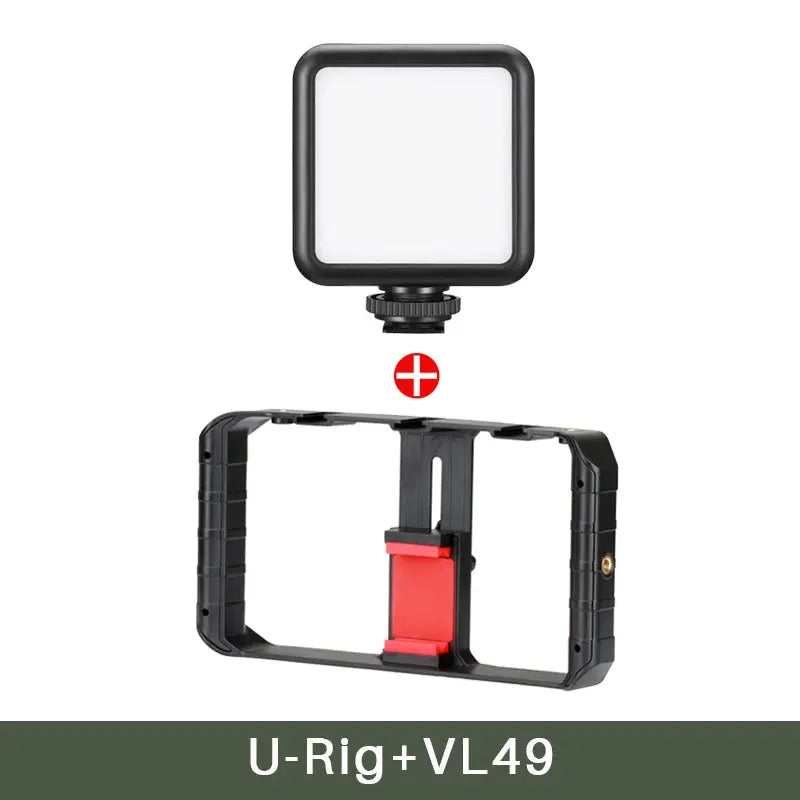 Ulanzi Smartphone Cage Filmmaking Case Small U Rig Hand Grip Phone Video Stabilizer With Cold Mount for iPhone 13 14 15 Android J&M Cheap Store