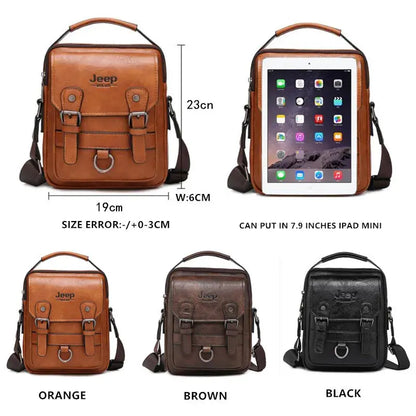 JEEP BULUO Multi-function Business Handbags Men New Man's Shoulder Bag Large Capacity Leather Messenger Bag Crossbody Big Brand J&M Cheap Store