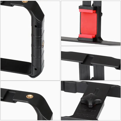 Ulanzi Smartphone Cage Filmmaking Case Small U Rig Hand Grip Phone Video Stabilizer With Cold Mount for iPhone 13 14 15 Android J&M Cheap Store