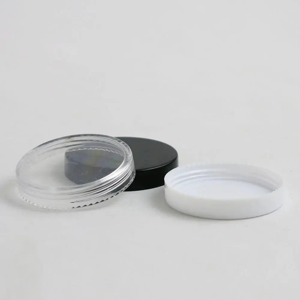 50 x 1g 2g  3g  10g  20g High Quality Empty Transparent PS Cream Jar With Three Plastic Cap Cosmetic Make Up Containers J&M Cheap Store