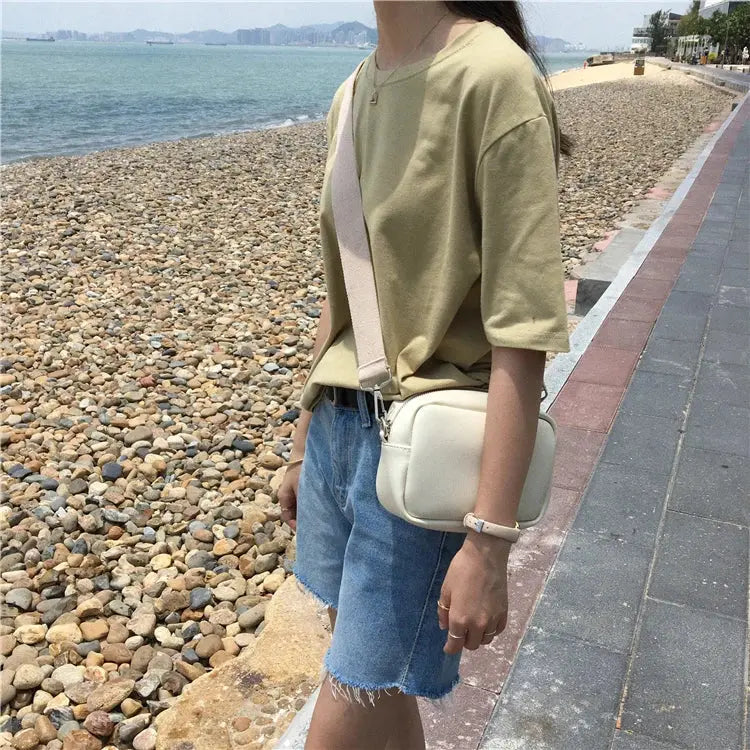 Jielur Tee Shirt Solid Color Basic T Shirt Women Casual O-neck Harajuku Summer Top Korean Hipster White Tshirt S-XL J&M Cheap Store