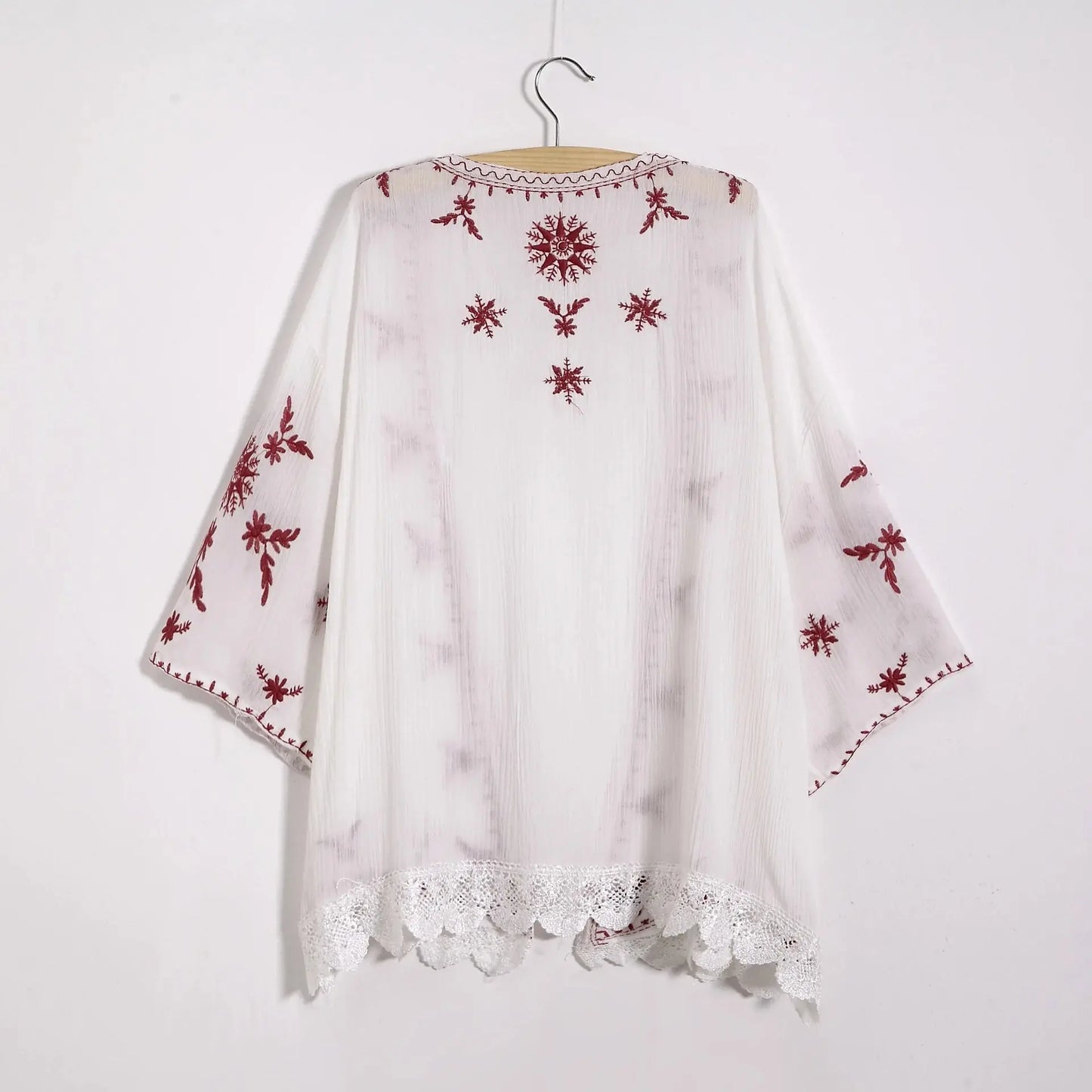 Women Embroidery Kimono Cardigan 2023 Boho Fashion Summer Shawl Shirt Blouse Sunscreen Lace Loose Tops Outwear Blusas Feminina J&M Cheap Store