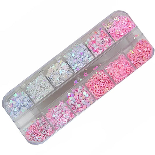 Pailletten Holographische Holo Liebe Stern Rosa Weiß Nagel Body Art Glitter Box Pailletten Nägel Paillette Flakes Dekoration Maniküre Werkzeuge J&M Cheap Store