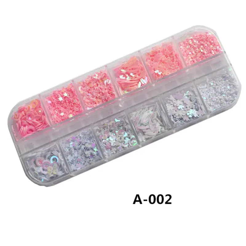 Pailletten Holographische Holo Liebe Stern Rosa Weiß Nagel Body Art Glitter Box Pailletten Nägel Paillette Flakes Dekoration Maniküre Werkzeuge J&M Cheap Store