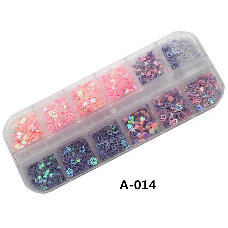 Pailletten Holographische Holo Liebe Stern Rosa Weiß Nagel Body Art Glitter Box Pailletten Nägel Paillette Flakes Dekoration Maniküre Werkzeuge J&M Cheap Store