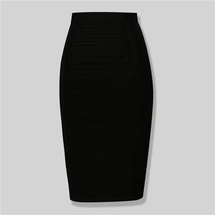 13 Colors Plus Size XL XXL 58cm Women Sexy Zipper Black Blue Orange Red Rayon Bandage Skirt 2024 Designer A Line Skirt Faldas - J&M Cheap Store