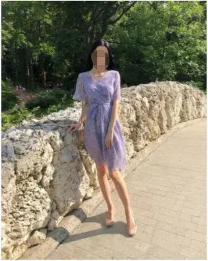 Summer Women Dress Floral Print Long Chiffon Evening Female Vintage Maxi Party Beach Woman Dresses Casual Prom Purple Maxi - J&M Cheap Store