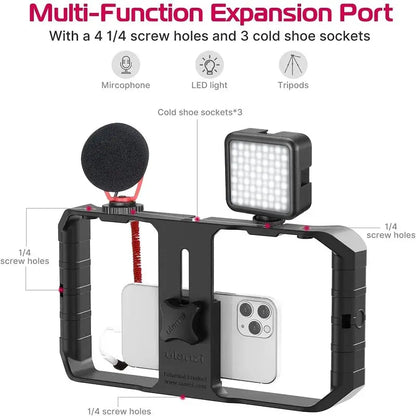 Ulanzi Smartphone Cage Filmmaking Case Small U Rig Hand Grip Phone Video Stabilizer With Cold Mount for iPhone 13 14 15 Android J&M Cheap Store