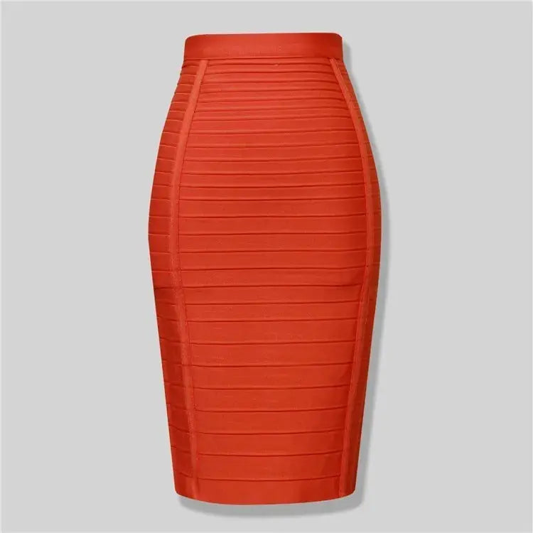 13 Colors Plus Size XL XXL 58cm Women Sexy Zipper Black Blue Orange Red Rayon Bandage Skirt 2024 Designer A Line Skirt Faldas - J&M Cheap Store