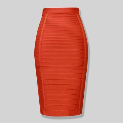 13 Colors Plus Size XL XXL 58cm Women Sexy Zipper Black Blue Orange Red Rayon Bandage Skirt 2024 Designer A Line Skirt Faldas - J&M Cheap Store