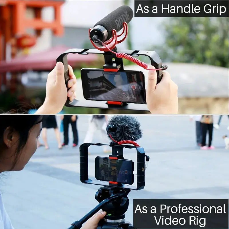 Ulanzi Smartphone Cage Filmmaking Case Small U Rig Hand Grip Phone Video Stabilizer With Cold Mount for iPhone 13 14 15 Android J&M Cheap Store