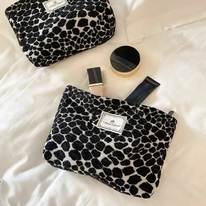 Leopard Printed Makeup Bag Thickened Travel Toiletries Cosmetic Bags Cases Pouch Handbag Makeup Bags Make Up Organizer Bag J&M Cheap Store