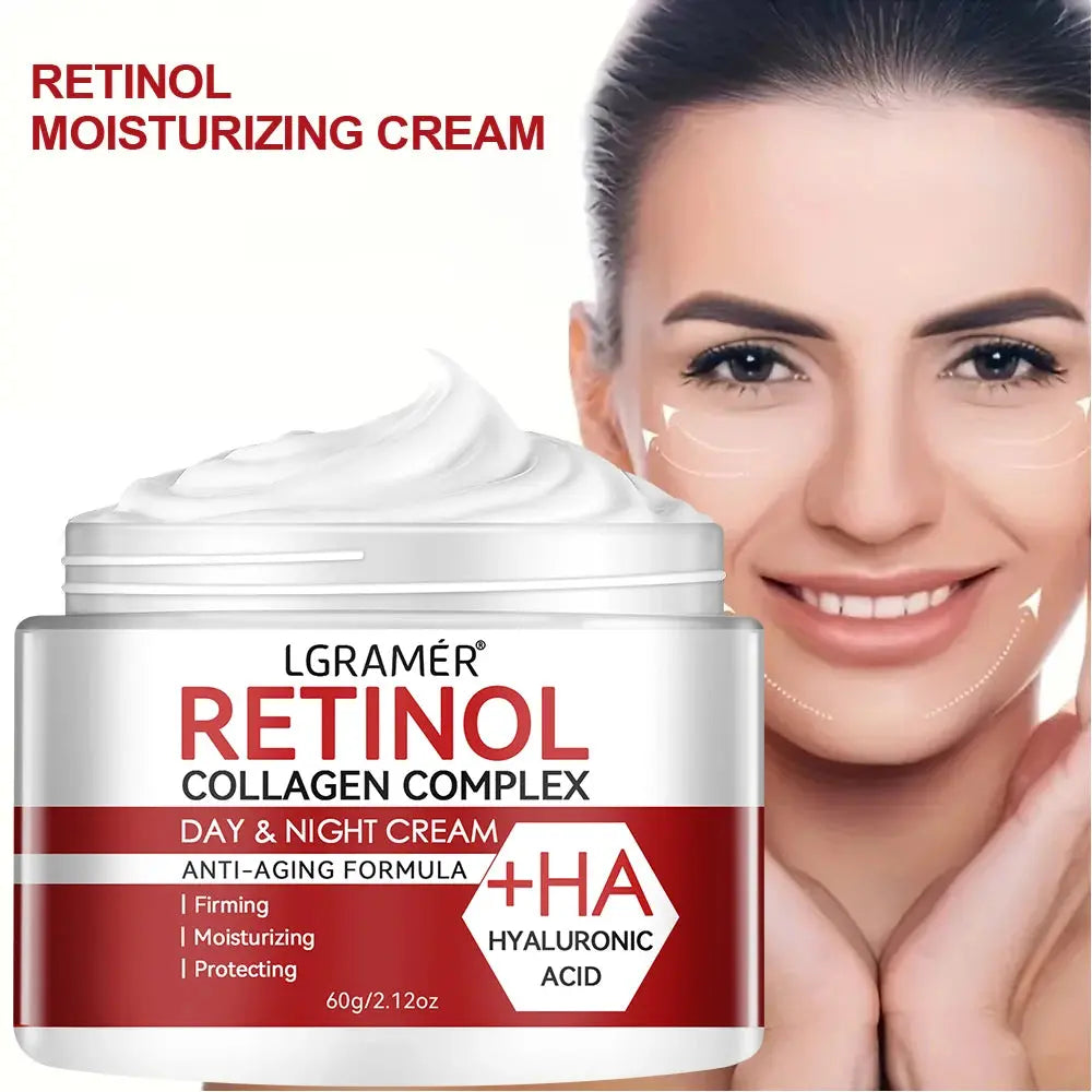 LGRAMER Retinol Cream Improves Skin Quality, Moisturizes Skin, Smooths Wrinkles and Creates A Radiant Complexion J&M Cheap Store