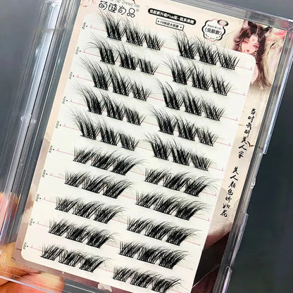 Glue-free and Make-up-free False Eyelashes 5D Fox False Eyelashes Self-adhesive Individual Eyelashes Dense Curls Eye Lashes J&M Cheap Store