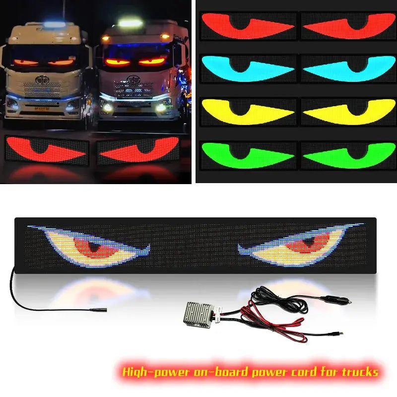 Advertising Scrolling Programmable LED Car Sign Board Waterproof Material Flexible LED Display For Car Shop Bar APP Edit Sign J&M Cheap Store