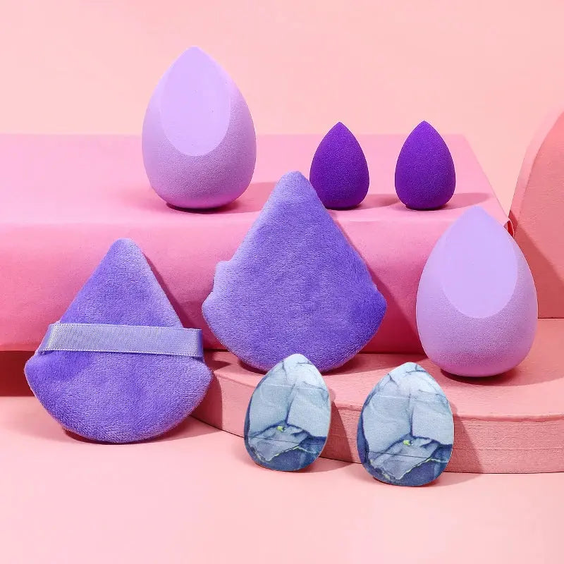 8Pcs Makeup Sponge Set Mini Finger Puff Triangle Powder Puff Soft Beauty Egg Foundation Cream Concealer Make Up Blender Tools J&M Cheap Store