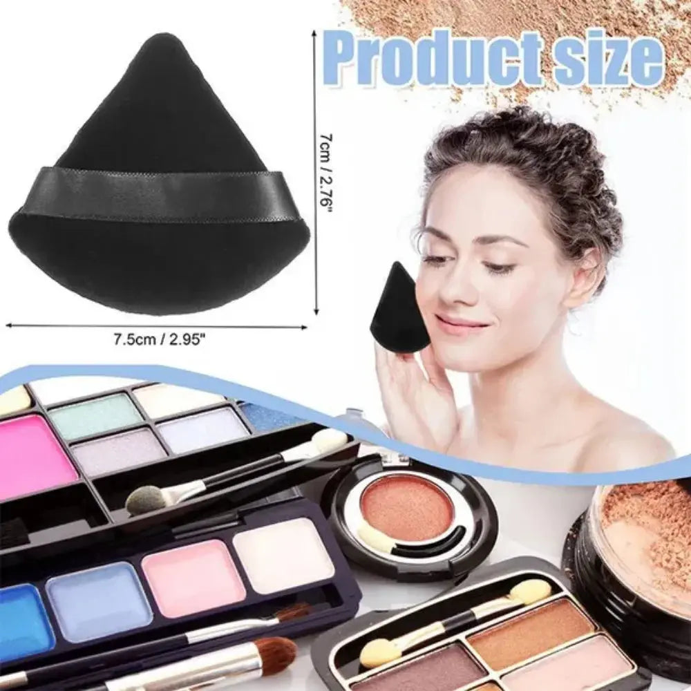 Triangle powder puff, soft sponge, velvet foundation make-up puff, facial makeup, eye contour, cosmetic shadow, washable, 1 piec J&M Cheap Store