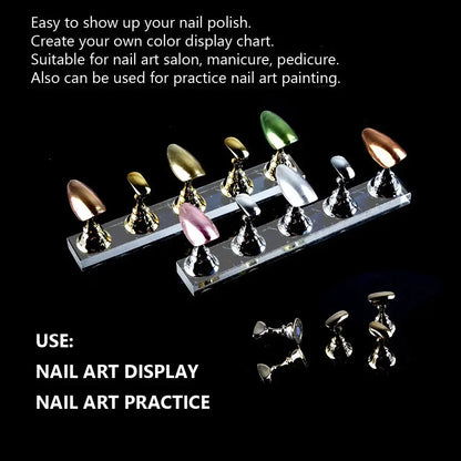 Nail Art Practice Display Stand, Schachbrett, Magnets pitzen, weiß, schwarz Halter Set, Polier gel Farb karte Werkzeug, 5 Stk J&M Cheap Store