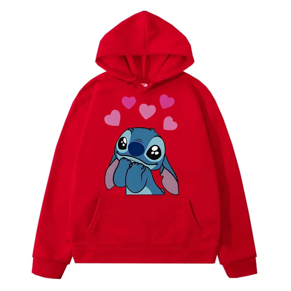 Stitch Disney print Hoodies Casual Fleece Sweatshirt  y2k sudadera disney Anime hoodie pullover boy girl clothes kids Day gift J&M Cheap Store