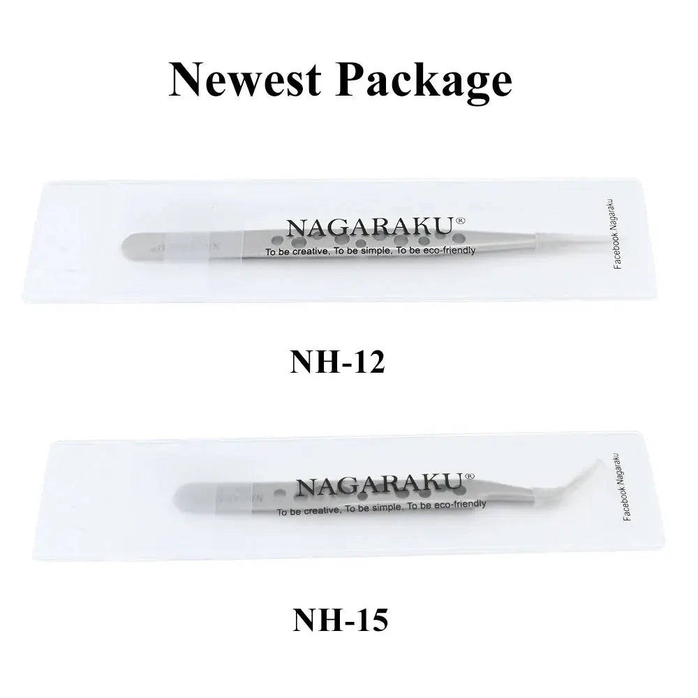 NAGARAKU Make-Up Wimpern 2 stücke set N-01 N-02 Wimpern Pinzette NH-12 NH-15 Genaue Wimpern ST-12 ST-15 Pincet Edelstahl J&M Cheap Store