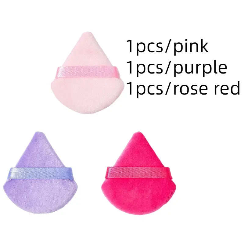 Triangle powder puff, soft sponge, velvet foundation make-up puff, facial makeup, eye contour, cosmetic shadow, washable, 1 piec J&M Cheap Store