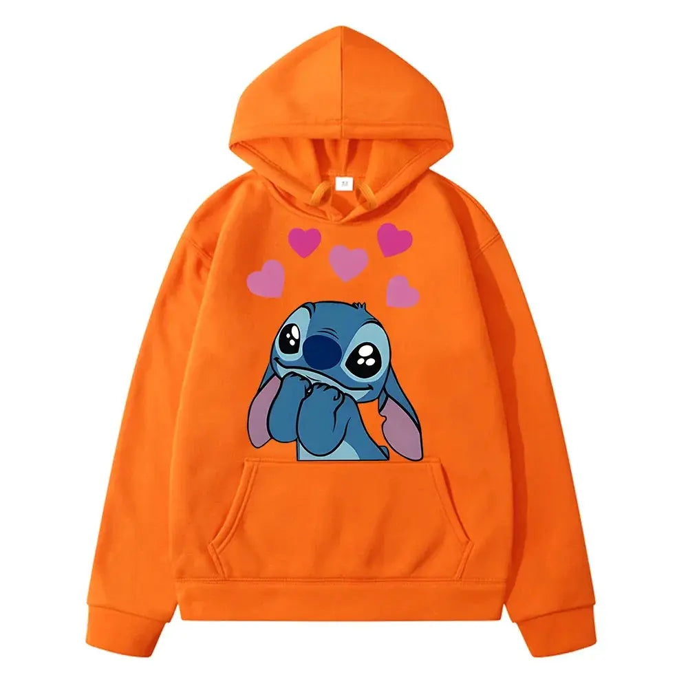 Stitch Disney print Hoodies Casual Fleece Sweatshirt  y2k sudadera disney Anime hoodie pullover boy girl clothes kids Day gift J&M Cheap Store