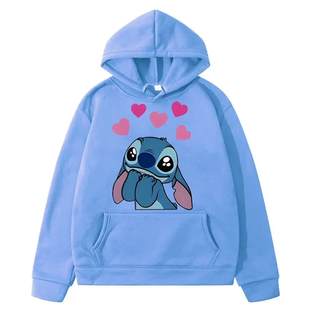 Stitch Disney print Hoodies Casual Fleece Sweatshirt  y2k sudadera disney Anime hoodie pullover boy girl clothes kids Day gift J&M Cheap Store