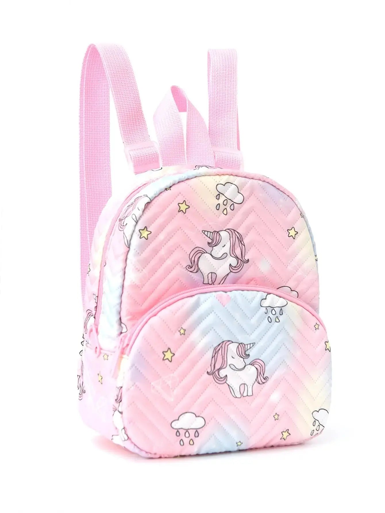 1 Pc Cute Cartoon Unicorn Diamond Print Kids Backpack Handbag For Girls, Students, Outdoor Travel, School, Holiday Gifts J&M Cheap Store