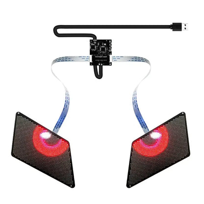 Blinking Eyes LED Display Panel  Eagle Eyes Winking Screen APP Programmable LED Eye Display Sign for Car Backpack Bag LED Screen J&M Cheap Store