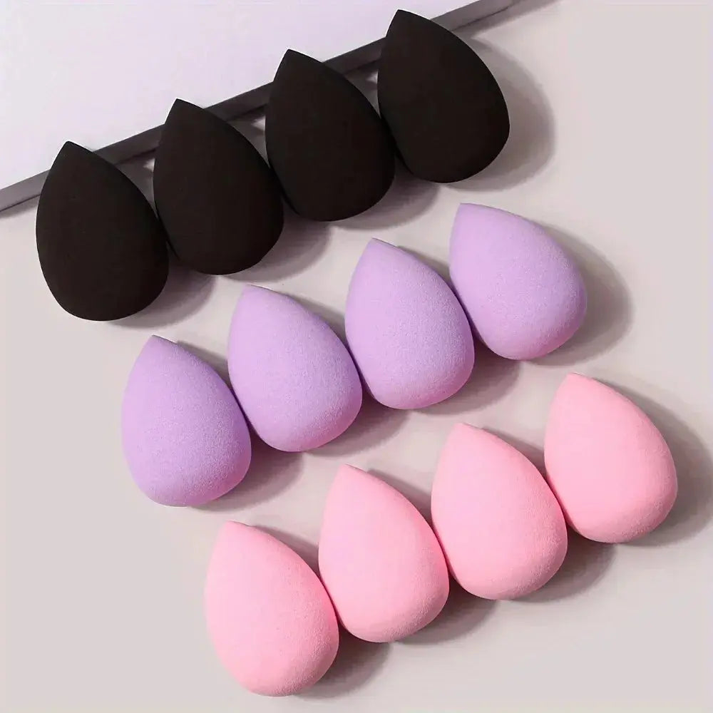 12Pcs Multicolor Makeup Sponge Blender Beauty Egg Cosmetic Puff Soft Foundation Sponges Powder Puffs Women Make Up Accessories J&M Cheap Store